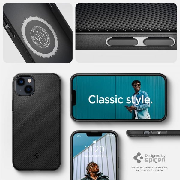 Spigen iPhone 14 Skal Mag Armor MagFit Matte Black