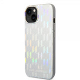 Karl Lagerfeld iPhone 14 Skal Monogram Iridescent Silver