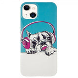 iPhone 14 Skal Motiv Hund med Hörlurar
