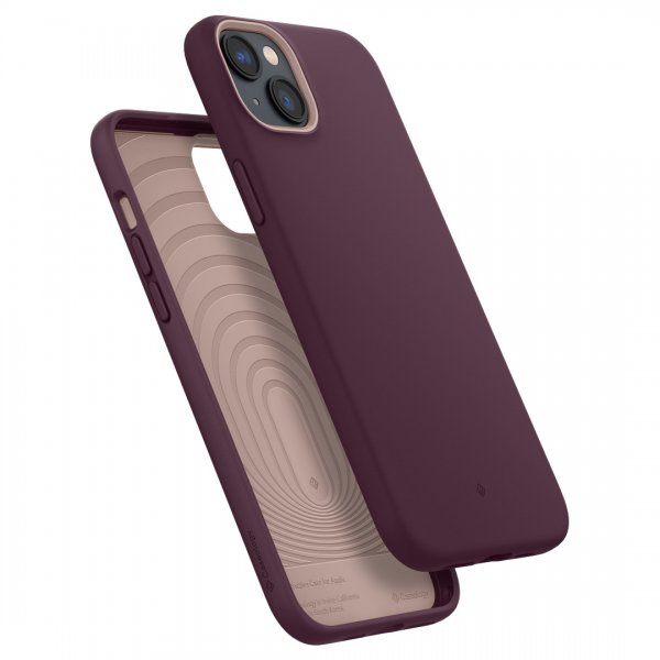 Caseology iPhone 14 Skal med Skärmskydd Nano Pop 360 Burgundy Bean