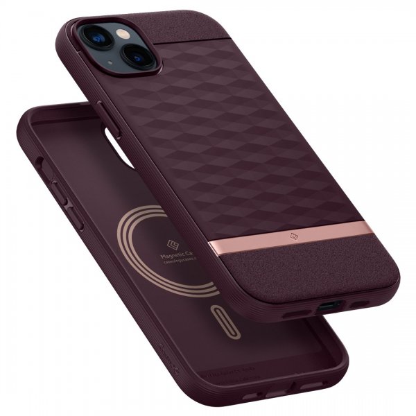 Caseology iPhone 14 Skal Parallax Mag Burgundy Bean