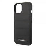 Karl Lagerfeld iPhone 14 Skal Quilted Nylon Puffy Case Logo Plate Svart