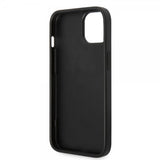 Guess iPhone 14 Skal Saffiano Metal Logo Stripes Svart