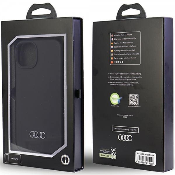 Audi iPhone 14 Skal Silicone Svart