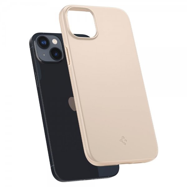 Spigen iPhone 14 Skal Thin Fit Sand Beige
