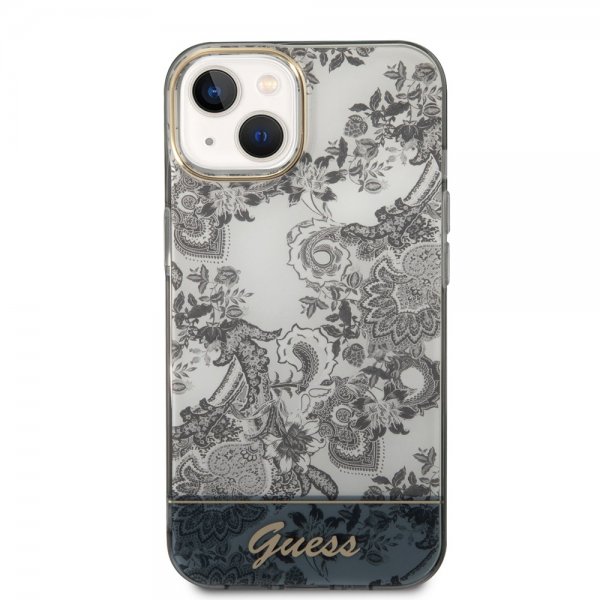 Guess iPhone 14 Skal Toile de Jouy Grå