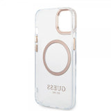 Guess iPhone 14 Skal Transparent MagSafe Guld Transparent