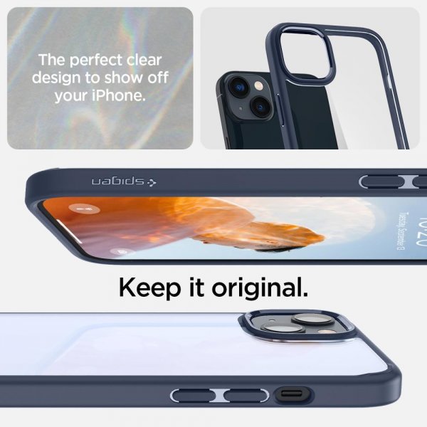 Spigen iPhone 14 Skal Ultra Hybrid Navy Blue