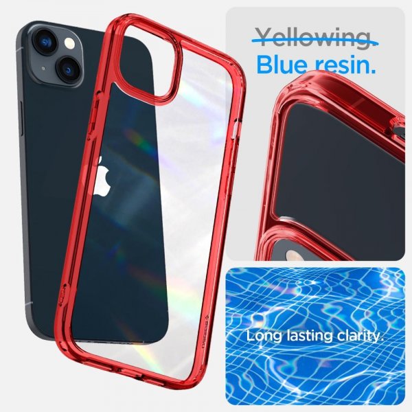 Spigen iPhone 14 Skal Ultra Hybrid Red Crystal