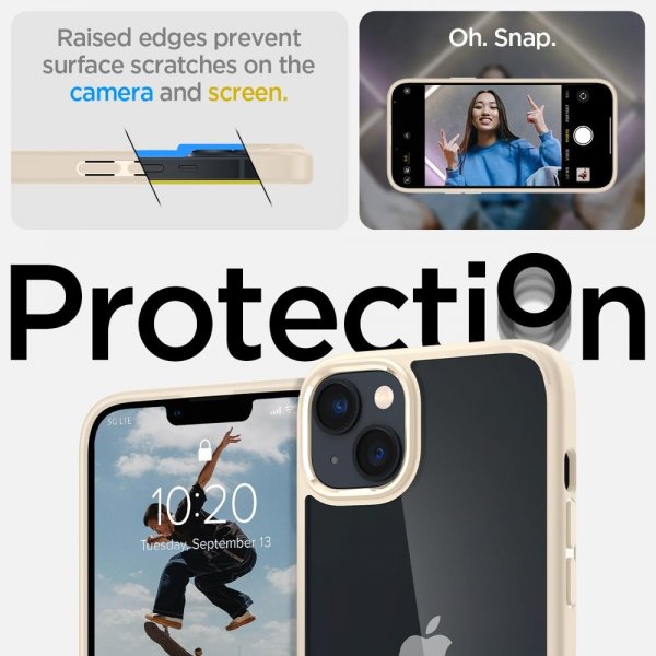 Spigen iPhone 14 Skal Ultra Hybrid Sand Beige