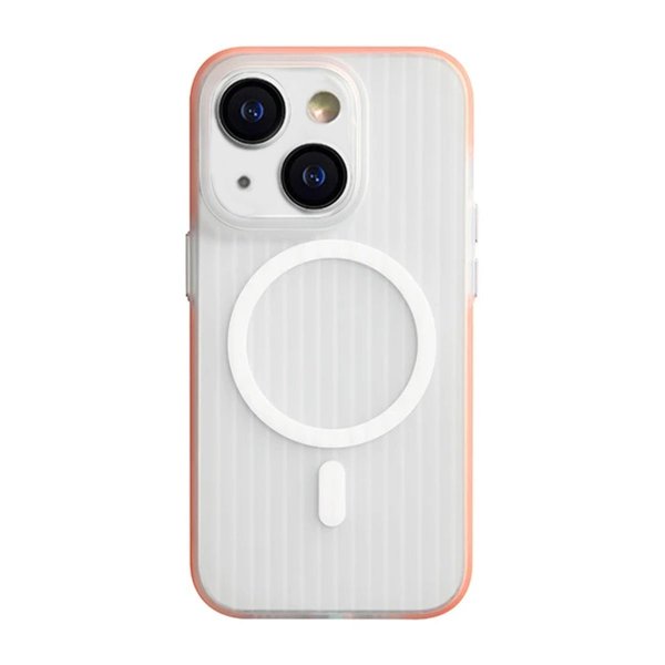 iPhone 13/iPhone 14 Skal Korrugerad MagSafe Orange