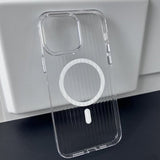 iPhone 13/iPhone 14 Skal Korrugerad MagSafe Transparent