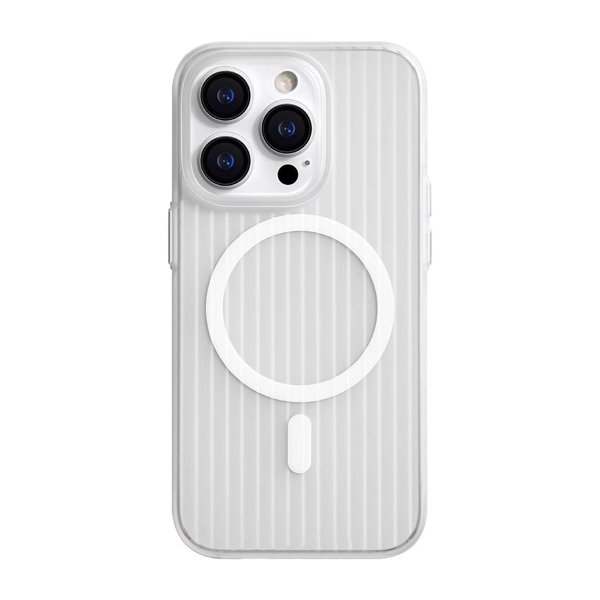 iPhone 13/iPhone 14 Skal Korrugerad MagSafe Transparent