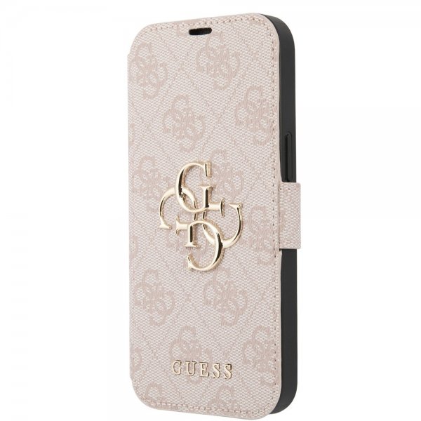 Guess iPhone 15 Fodral 4G Logo Rosa