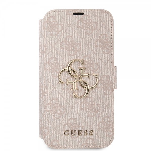 Guess iPhone 15 Fodral 4G Logo Rosa