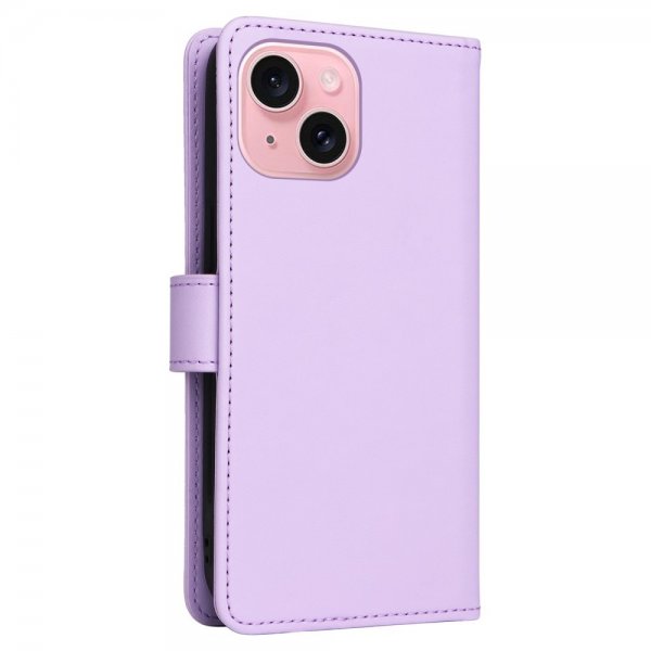 Betopnice iPhone 15 Fodral med Löstagbart Skal 005 Lila