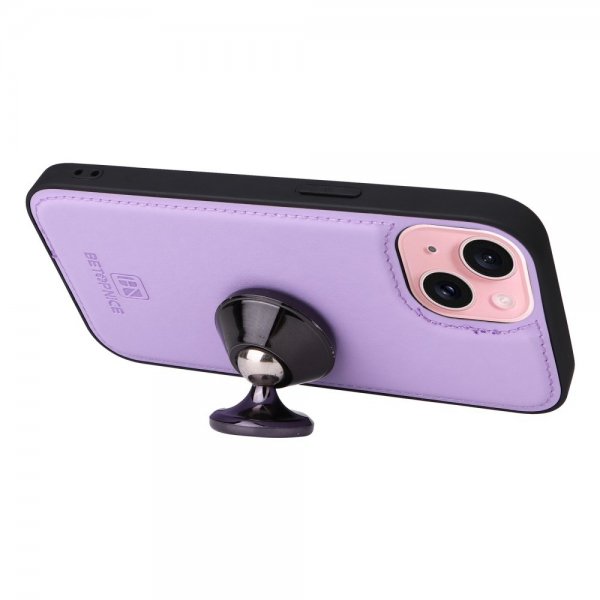 Betopnice iPhone 15 Fodral med Löstagbart Skal 005 Lila
