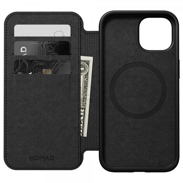 Nomad iPhone 15 Fodral Modern Leather Folio Brun