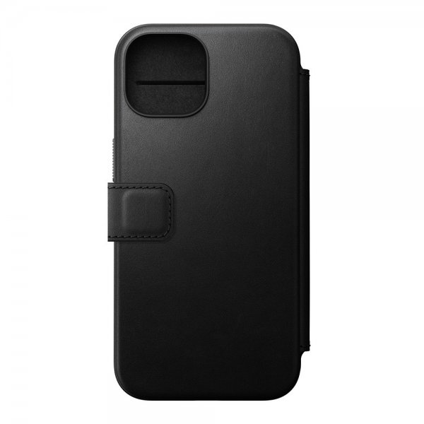 Nomad iPhone 15 Fodral Modern Leather Folio Svart