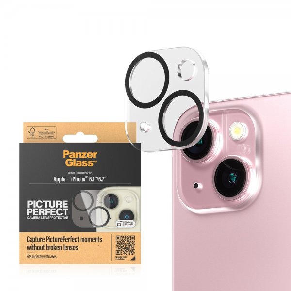 PanzerGlass iPhone 15/iPhone 15 Plus Kameraskydd PicturePerfect