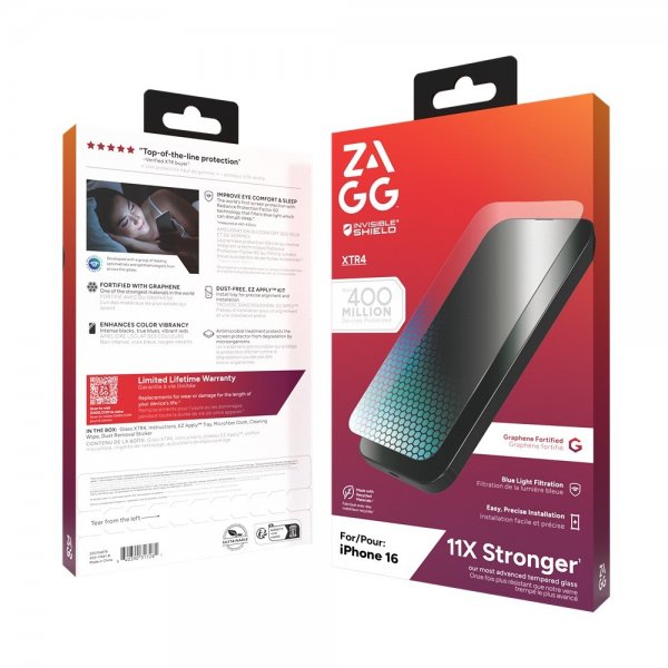 ZAGG InvisibleShield iPhone 15/iPhone 16 Skärmskydd Glass XTR4