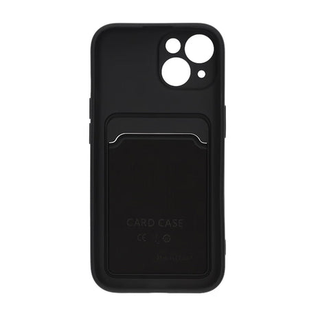iPhone 15 Skal Silikon Kortfack Svart