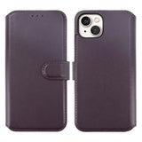 Rvelon iPhone 15 Fodral Äkta Läder Lila