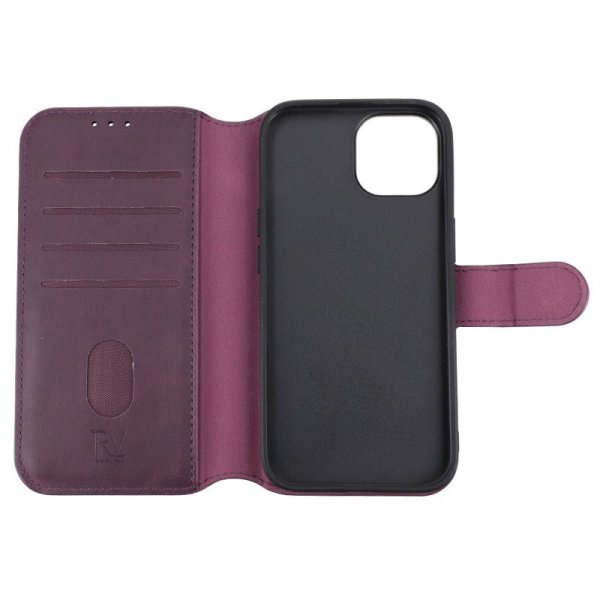 Rvelon iPhone 15 Fodral Magnetiskt Avtagbart Skal Lila