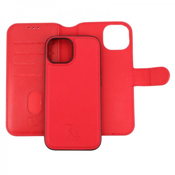 Rvelon iPhone 15 Fodral Magnetiskt Avtagbart Skal Röd