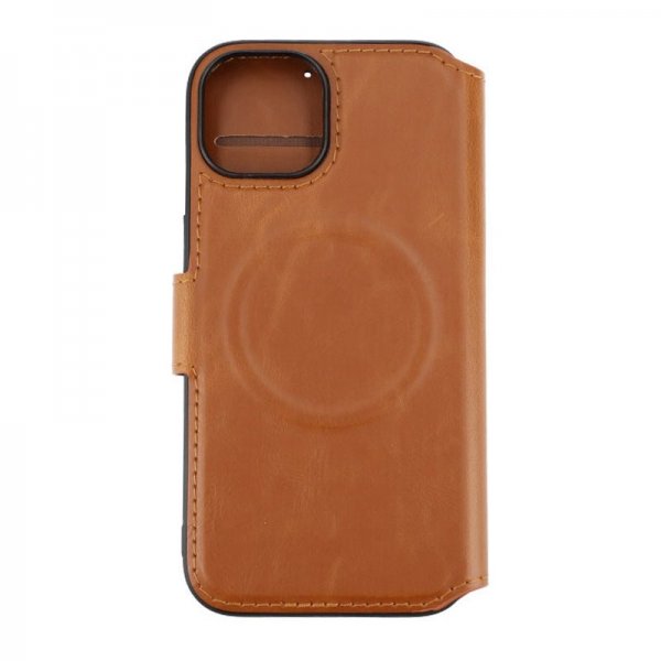 Rvelon iPhone 15 Fodral 4 Kortfack MagSafe Brun