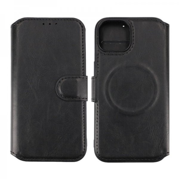 Rvelon iPhone 15 Fodral 4 Kortfack MagSafe Svart