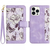 iPhone 15 Plus Fodral Blommönster Lila