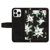 iPhone 15 Plus Fodral Blommönster Svart