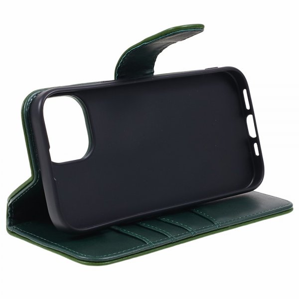 Nordic Covers iPhone 15 Plus Fodral Essential Leather Juniper Green