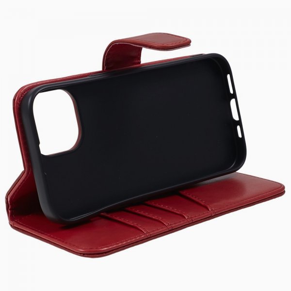 Nordic Covers iPhone 15 Plus Fodral Essential Leather Poppy Red
