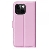 iPhone 15 Plus Fodral Litchi Rosa