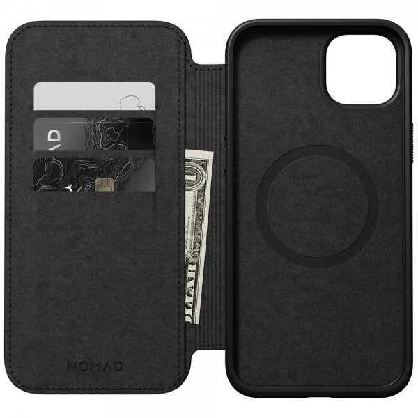 Nomad iPhone 15 Plus Fodral Modern Leather Folio Brun