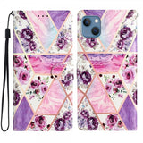 iPhone 15 Plus Fodral Motiv Lila Blommor