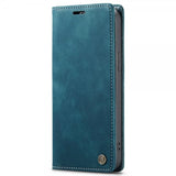 CaseMe iPhone 15 Plus Fodral Retro Flip Petrol