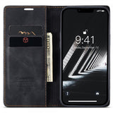 CaseMe iPhone 15 Plus Fodral Retro Flip Svart
