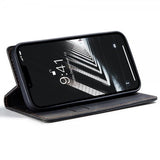 CaseMe iPhone 15 Plus Fodral Retro Flip Svart