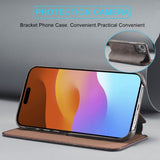 Lc.Imeeke iPhone 15 Plus Fodral Retro Kaffe