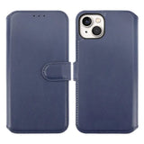 Rvelon iPhone 15 Plus Fodral Äkta Läder Blå
