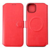 Rvelon iPhone 15 Plus Fodral 4 Kortfack MagSafe Röd