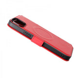 Rvelon iPhone 15 Plus Fodral 4 Kortfack MagSafe Röd