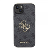 Guess iPhone 15 Plus Skal 4G Logo Grå