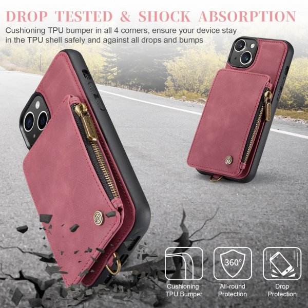 CaseMe iPhone 15 Plus Skal C20 Series Röd