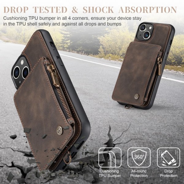 CaseMe iPhone 15 Plus Skal C20 Series Kaffe