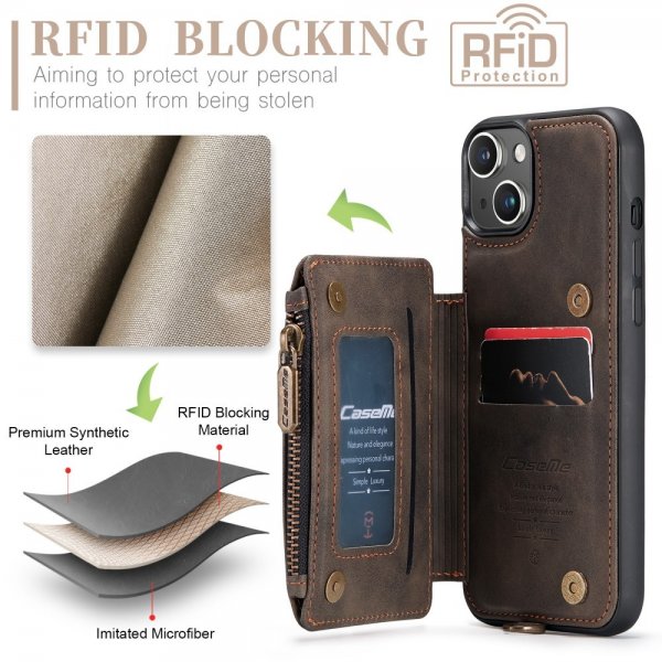 CaseMe iPhone 15 Plus Skal C20 Series Kaffe