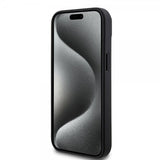 Mercedes Benz iPhone 15 Plus Skal Carbon Effect Leather Stripe AMG Svart